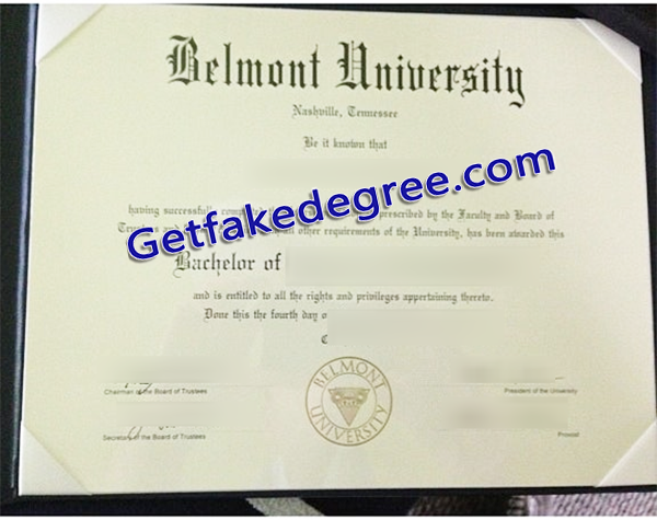 Belmont University diploma, fake Belmont University degree