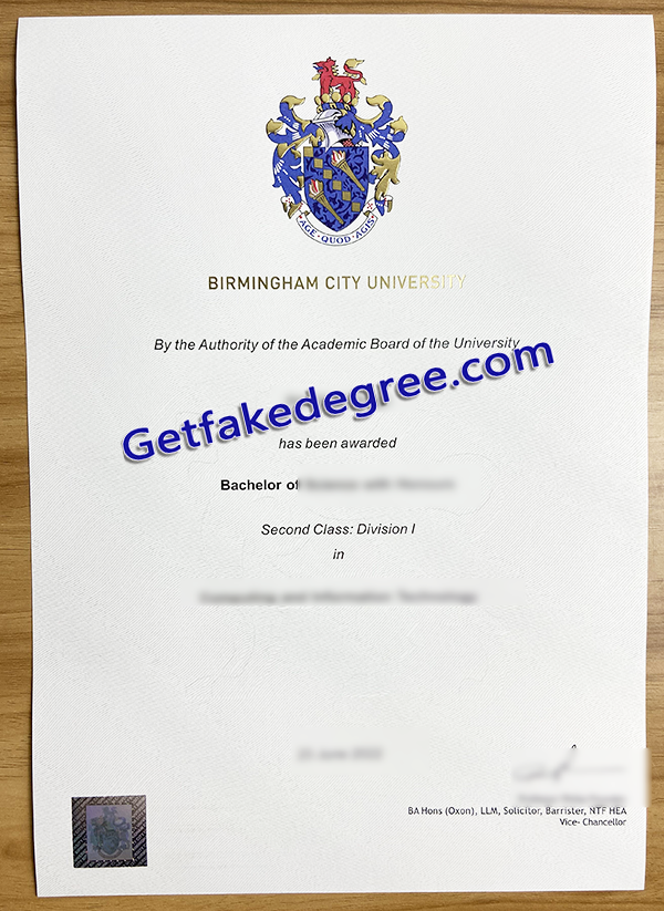 Birmingham City University degree, BCU fake diploma