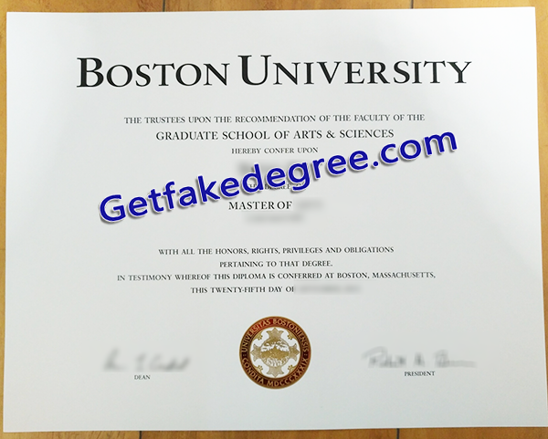 Boston University diploma, fake Boston University degree