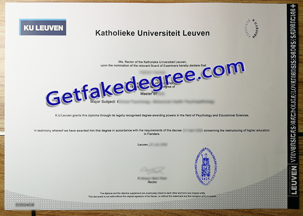 KU Leuven fake degree, Katholieke Universiteit Leuven diploma