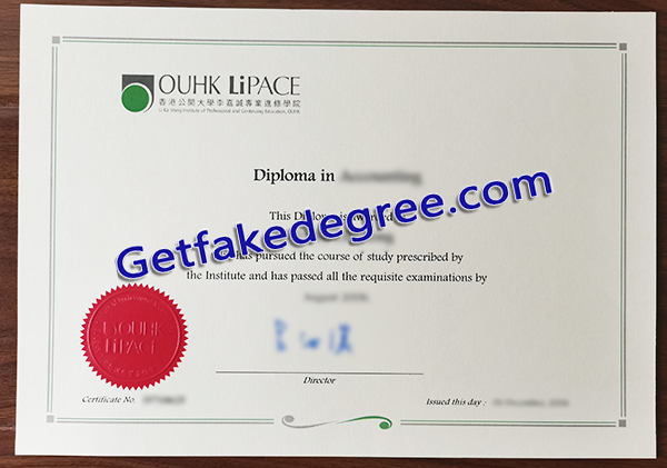 OUHK LiPACE diploma, OUHK fake degree