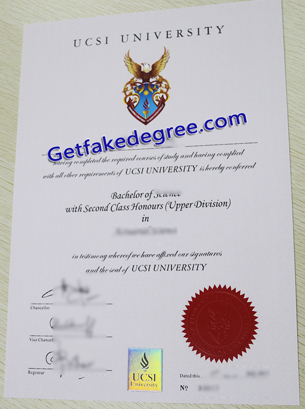 UCSI University diploma, fake UCSI University degree