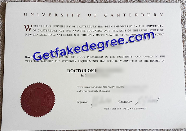 University of Canterbury degree, fake University of Canterbury diploma