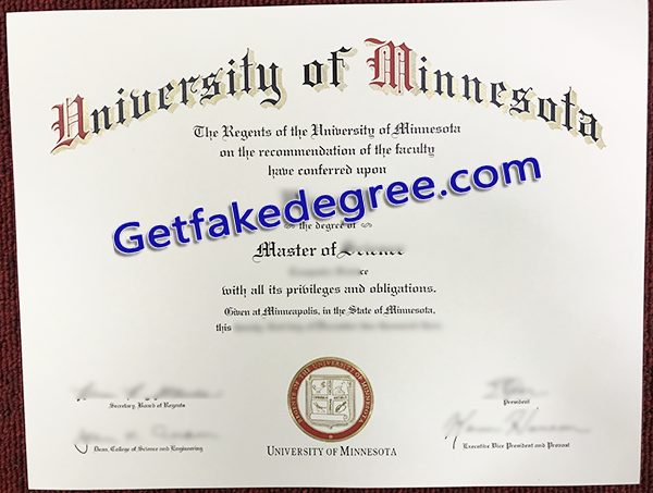 University of Minnesota diploma, fake University of Minnesota degree