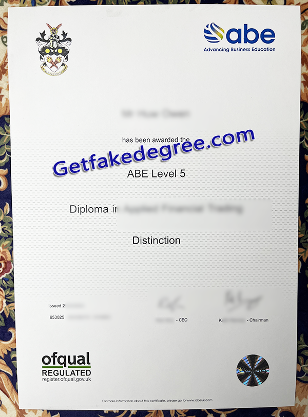 ABE certificate, fake ABE diploma