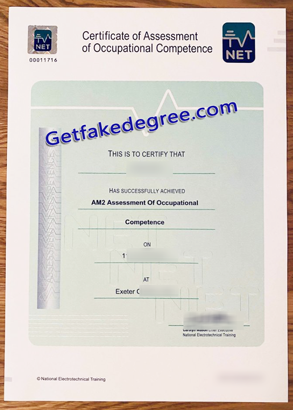 AM2 certificate, Achievement Measurement 2 degree