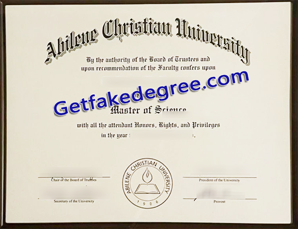 Abilene Christian University diploma, fake degree
