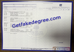 buy fake American University transcript