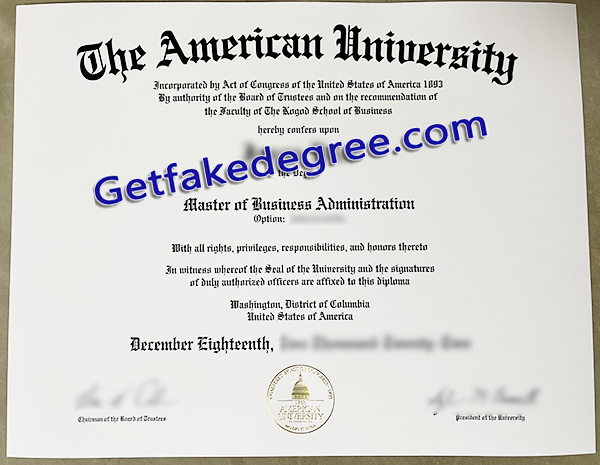 American University diploma, American University fake degree