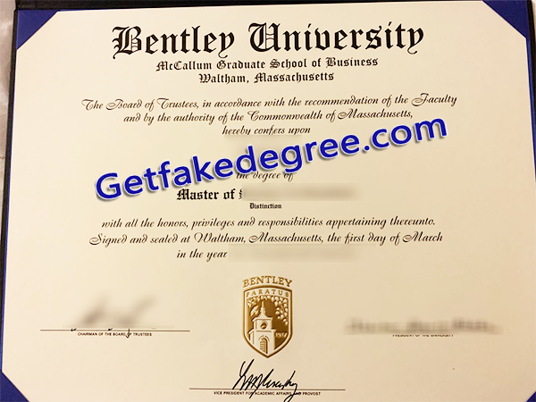 Bentley University diploma, fake Bentley University degree