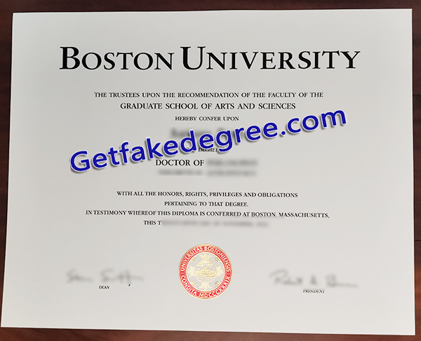 Boston University degree, fake Boston University diploma