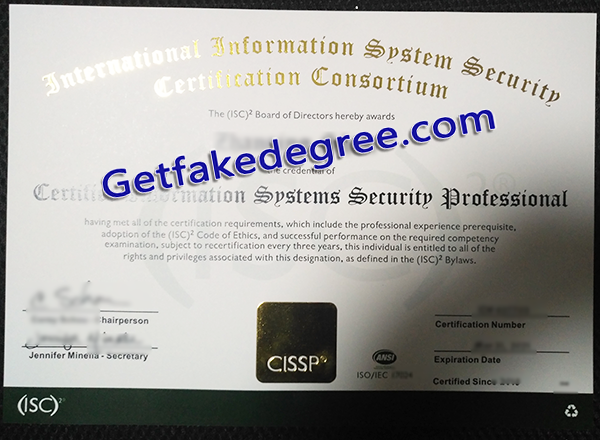CISSP certificate, fake CISSP certificate