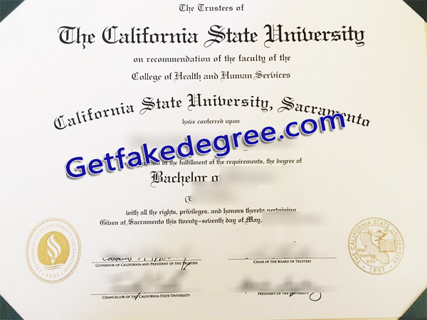CSU Sacramento degree, fake CSUS diploma