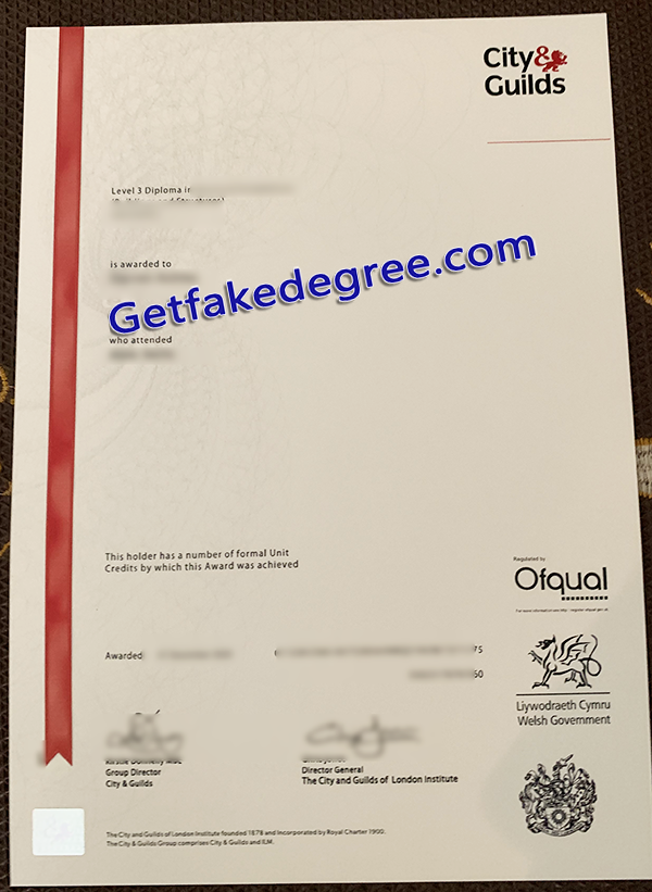 City & Guilds diploma, fake City & Guilds certificate