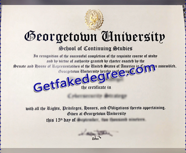 Georgetown University degree, fake Georgetown University diploma
