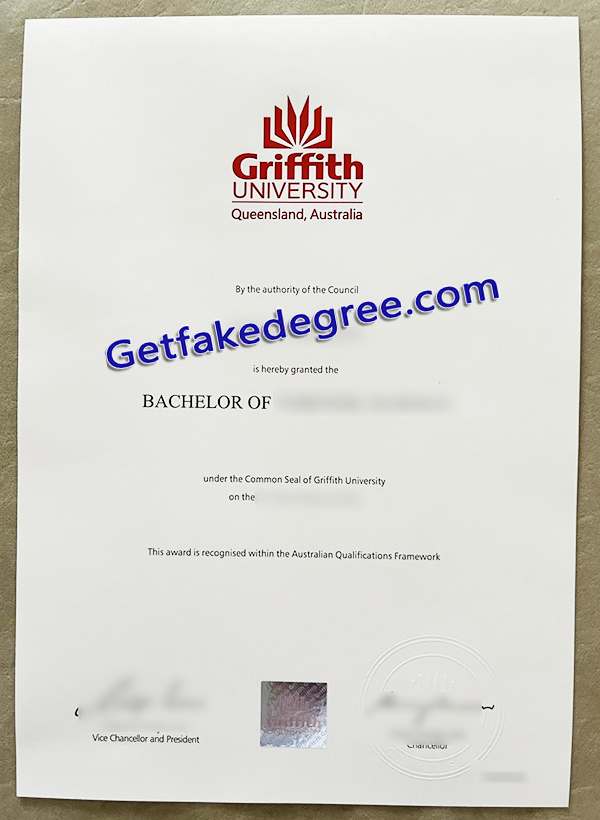 Griffith University degree, fake Griffith University diploma