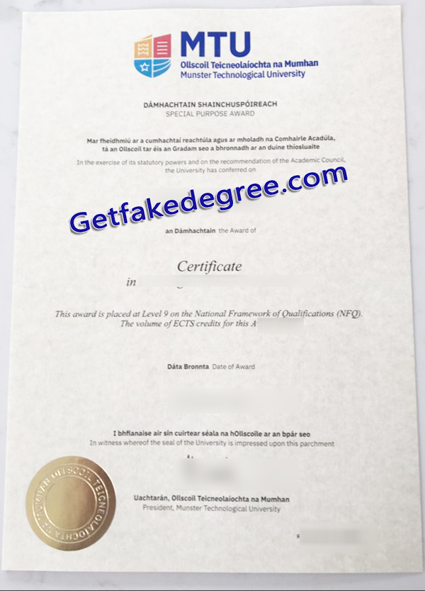 Munster Technological University diploma, fake MTU degree