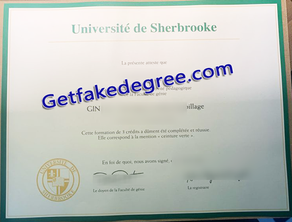 Université de Sherbrooke degree, fake Université de Sherbrooke diploma