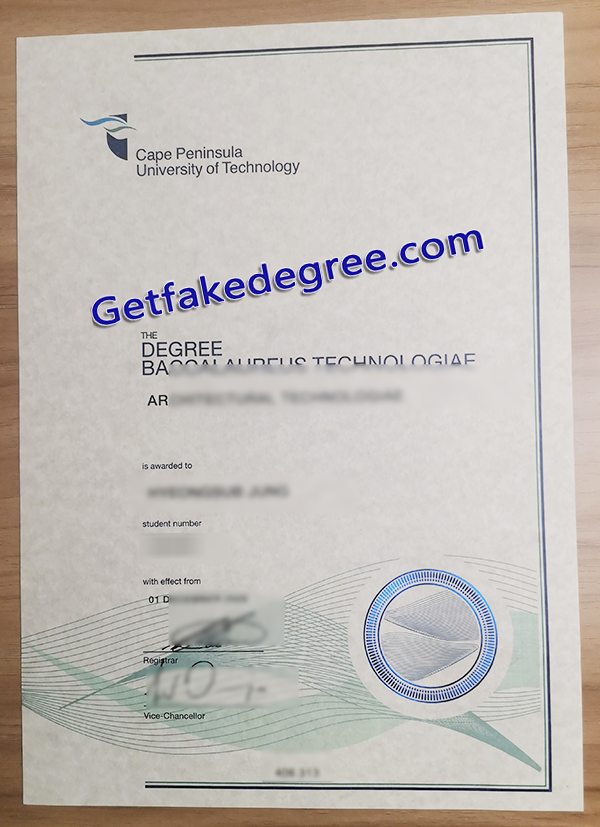 Fake CPUT degree, Cape Peninsula University of Technology diploma