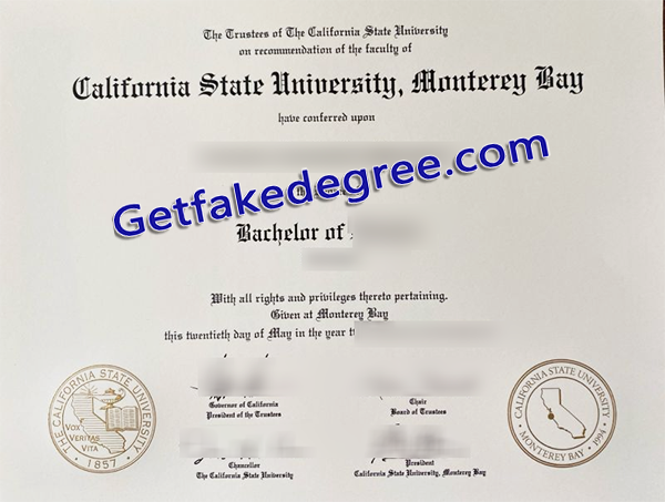 CSU Monterey Bay degree, CSUMB diploma