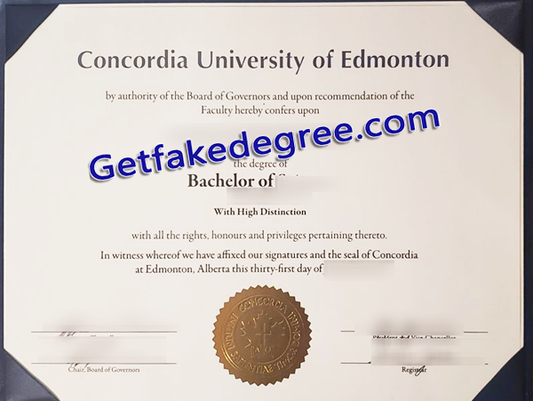 Concordia University of Edmonton degree, fake degrees