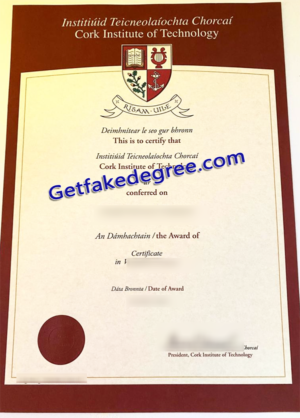 CIT fake degree, Cork Institute of Technology diploma