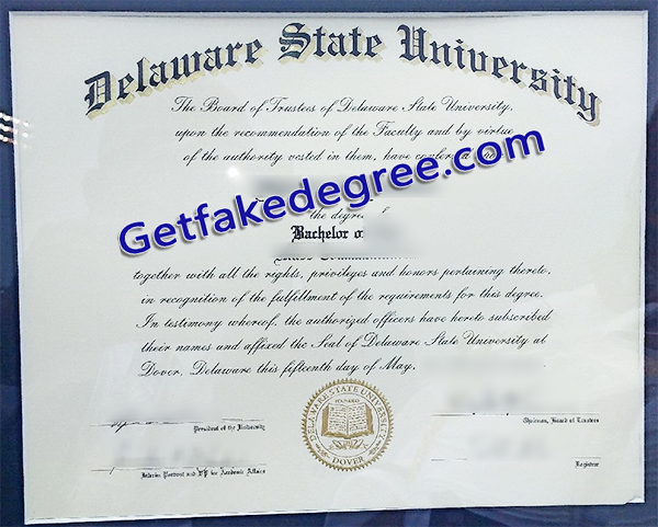 Delaware State University degree, fake DSU diploma