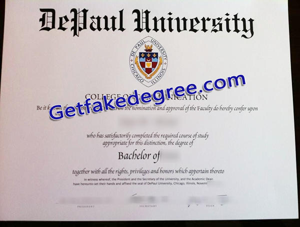 Depaul University degree, fake Depaul University diploma