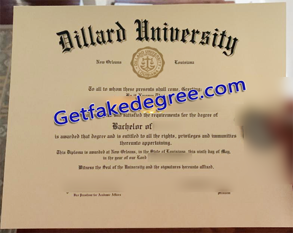 Dillard University diploma, fake Dillard University degree