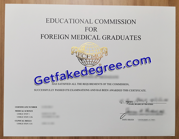 ECFMG diploma, fake ECFMG certificate