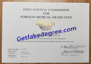 buy fake ECFMG certificate