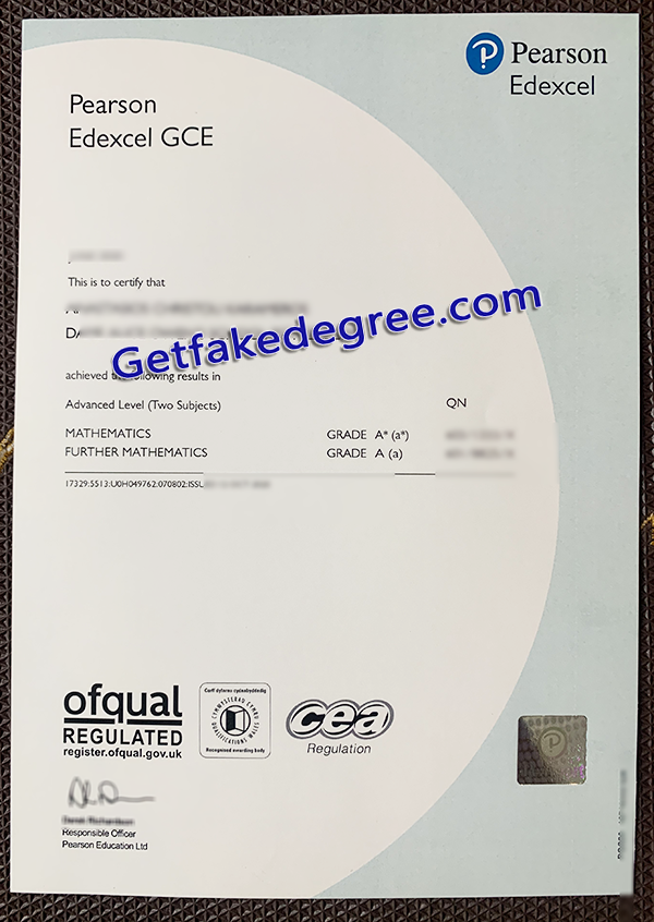Edexcel GCE certificate, fake Edexcel diploma