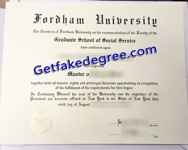 Fordham University diploma, fake Fordham University degree
