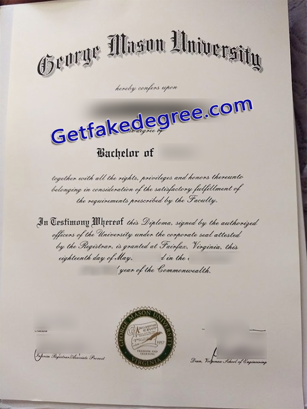 GMU diploma, George Mason University fake degree
