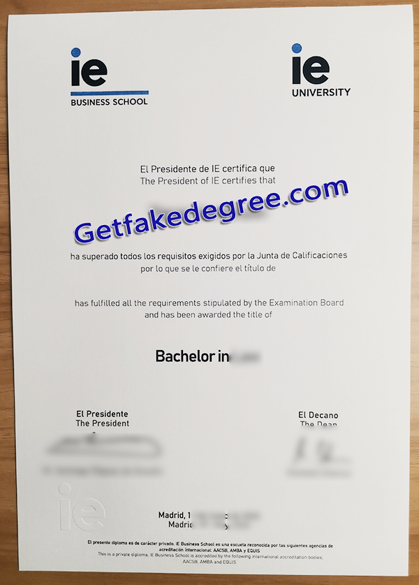 IE University diploma, fake IE University degree