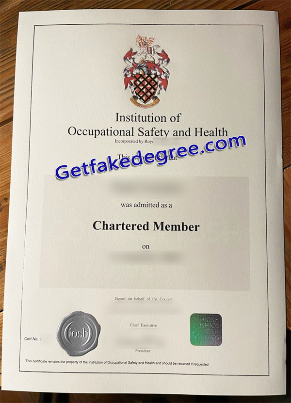 IOSH fake diploma, IOSH certificate