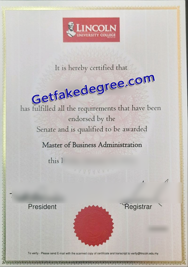 Lincoln University College diploma, fake Lincoln University College degree