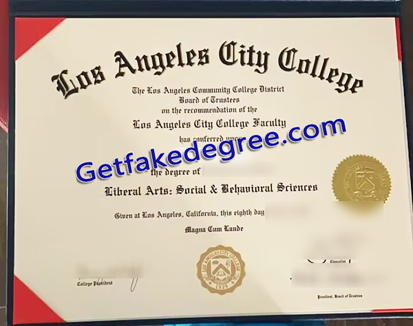 LACC fake diploma, Los Angeles City College degree