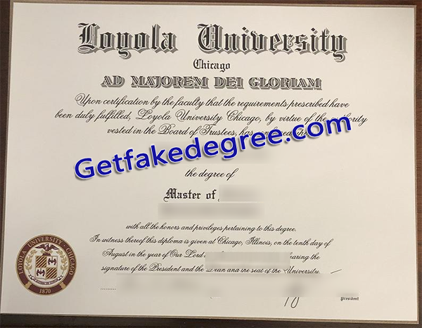LUC fake degree, Loyola University Chicago diploma