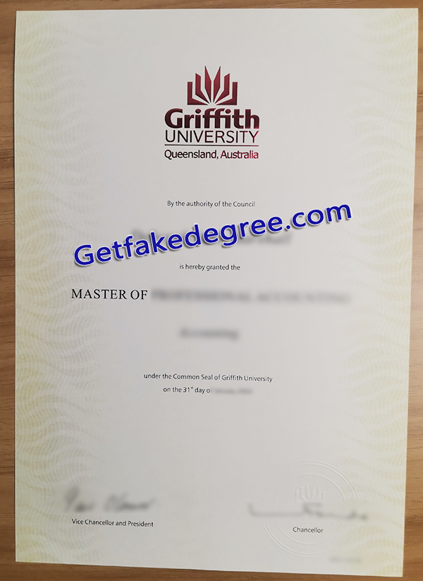 Griffith University diploma, Griffith University certificate