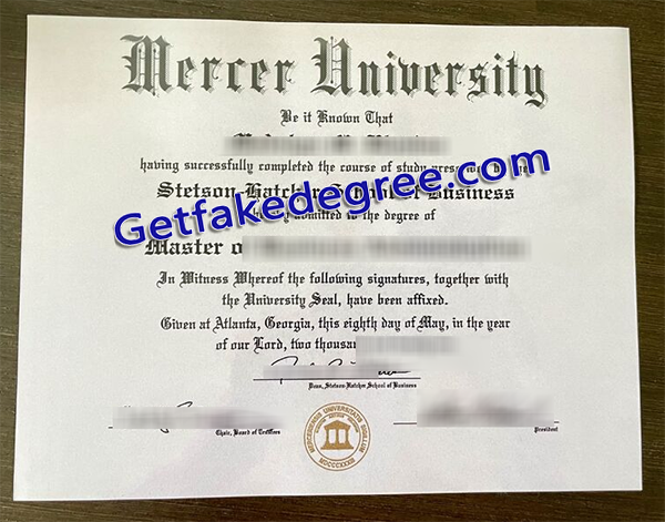 Mercer University degree, Mercer University fake diploma