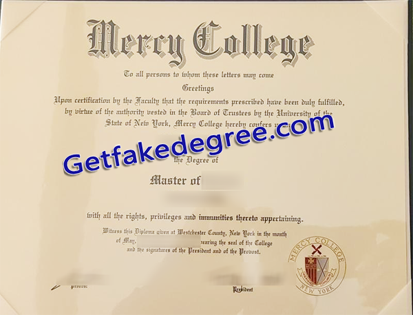 Mercy College degree, fake Mercy College diploma