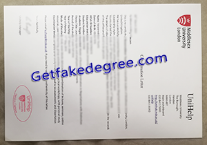 buy fake Middlesex University letter