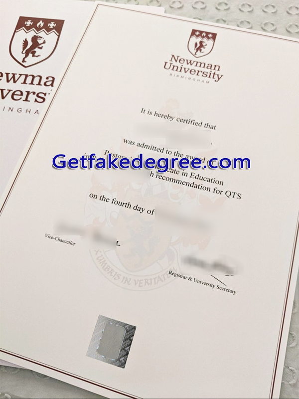 Newman University degree, fake Newman University diploma