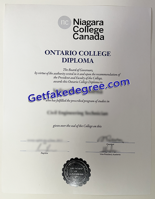 Niagara College degree, fake Niagara College diploma