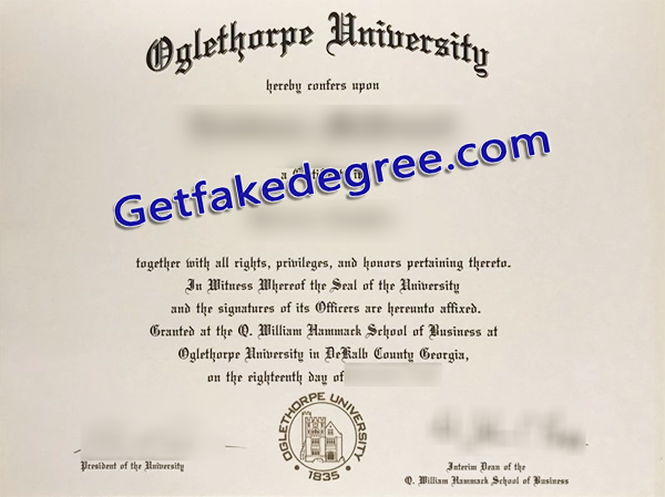Oglethorpe University diploma, fake Oglethorpe University degree