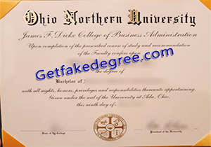buy fake Ohio Northern University diploma