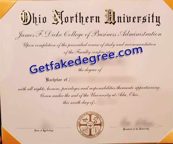 Ohio Northern University degree, ONU fake diploma