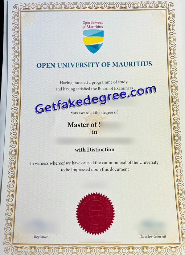 Open University diploma, Open University of Mauritius fake degree