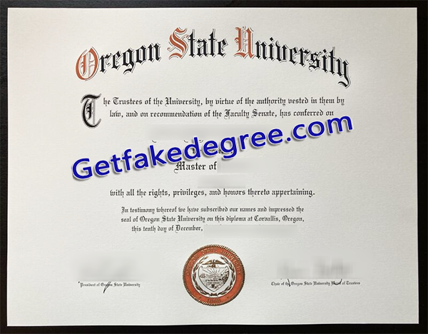 Oregon State University degree, fake OSU diploma
